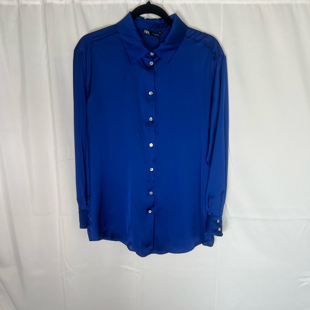 Zara Royal Blue Collared Shirt